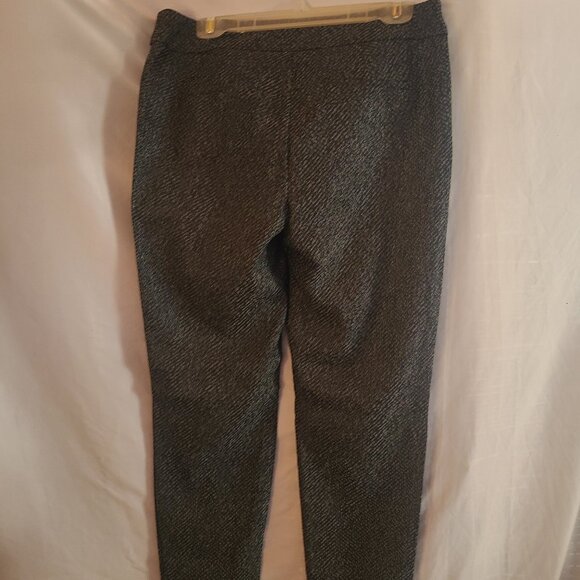 Chico's Black & Silver Women's Ankle Pants, Sz. 2R or Large Stretch Fabric - Picture 4 of 4